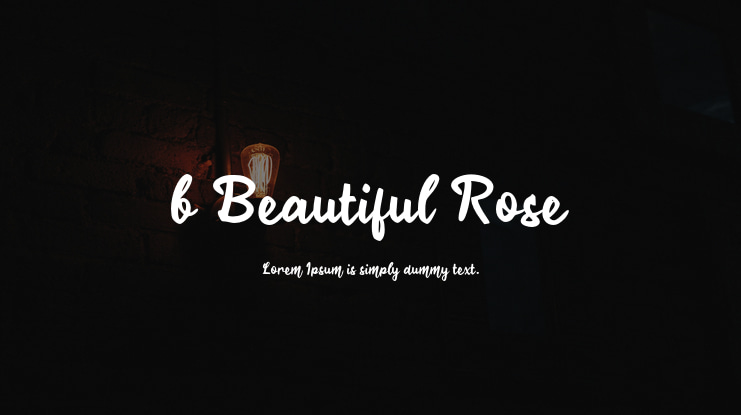 b Beautiful Rose Font