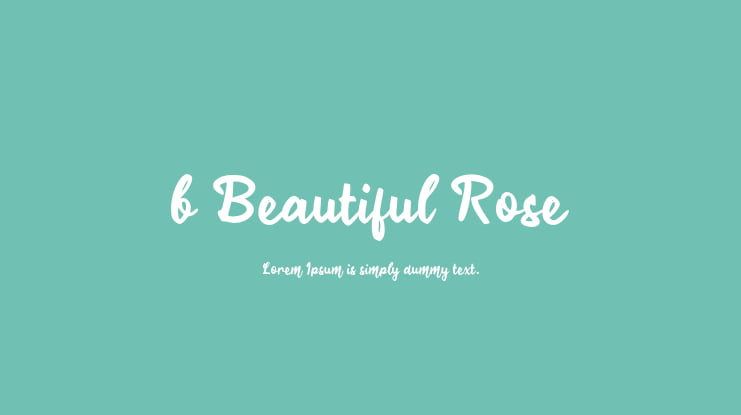 b Beautiful Rose Font