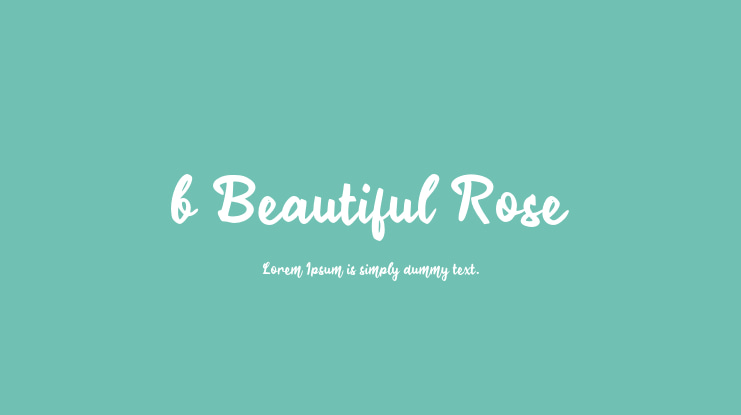 b Beautiful Rose Font
