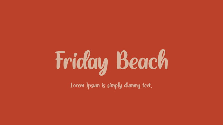 Friday Beach Font