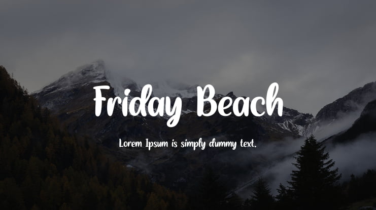 Friday Beach Font