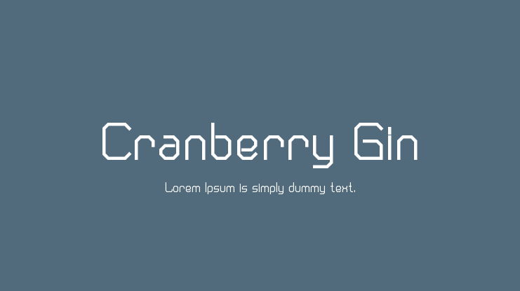 Cranberry Gin Font