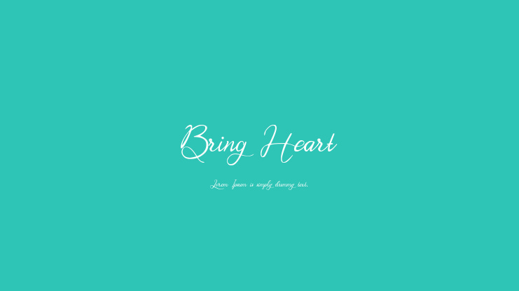 Bring Heart Font