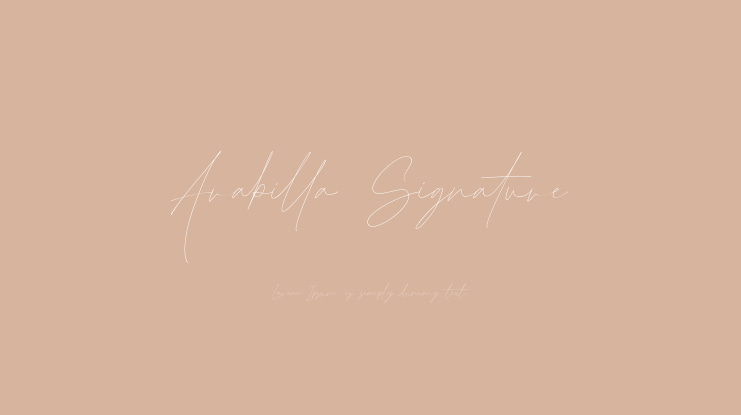 Arabilla Signature Font