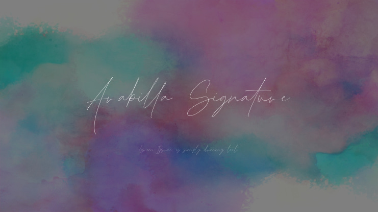 Arabilla Signature Font