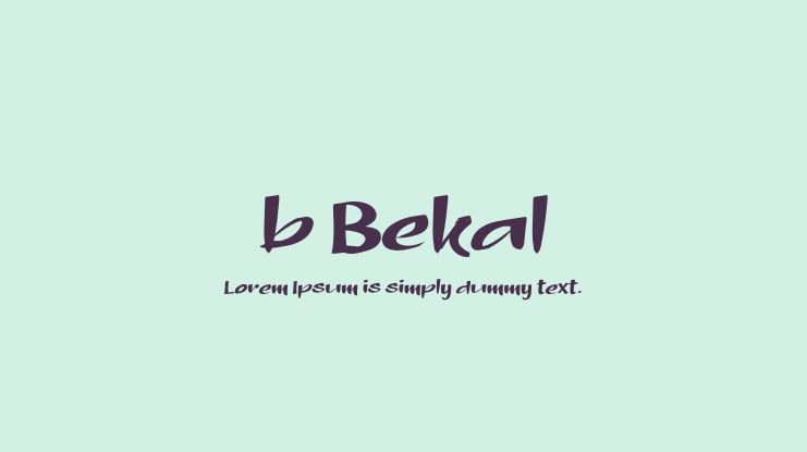 b Bekal Font