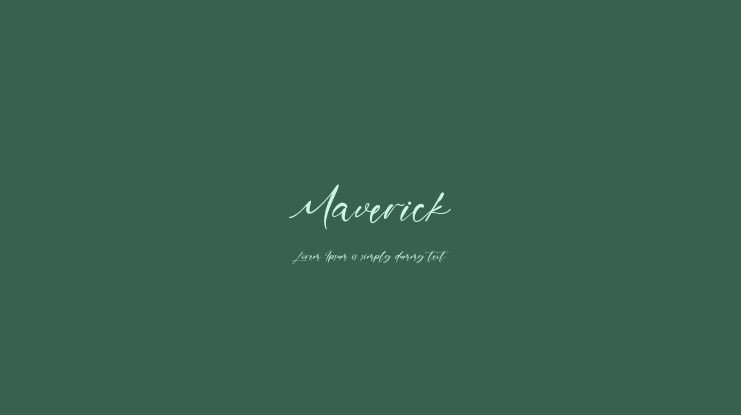 Maverick Font
