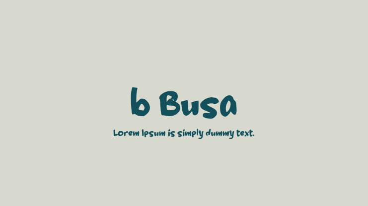 b Busa Font