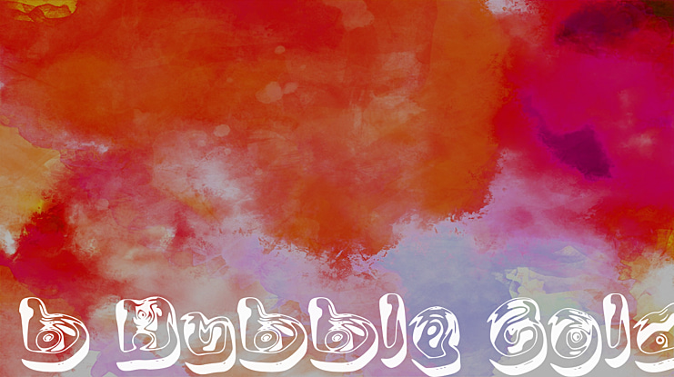 b Bubble Gold Font