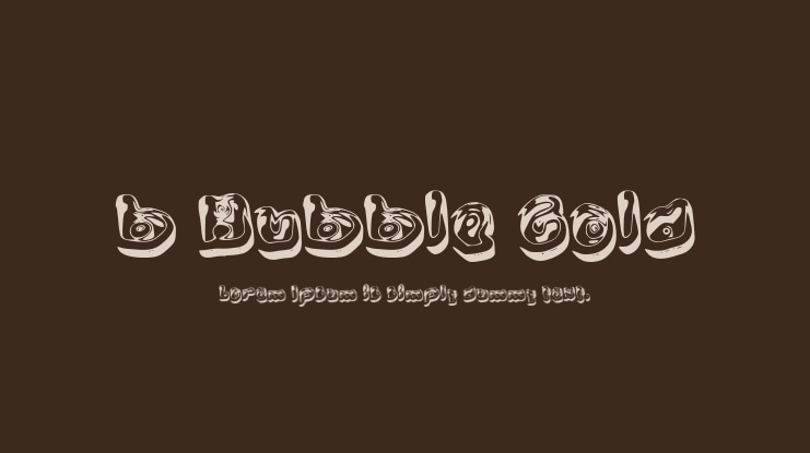 b Bubble Gold Font