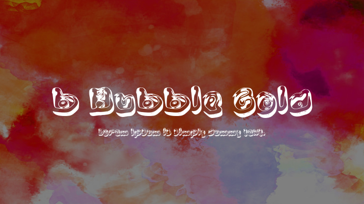 b Bubble Gold Font