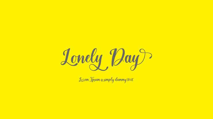 Lonelyday Font