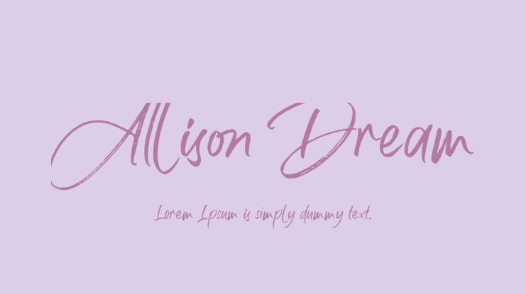 Allison Dream Font