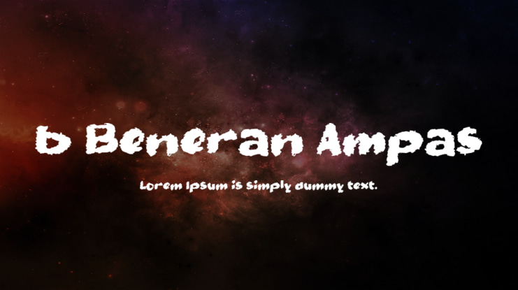 b Beneran Ampas Font