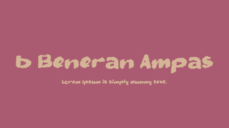 b Beneran Ampas Font