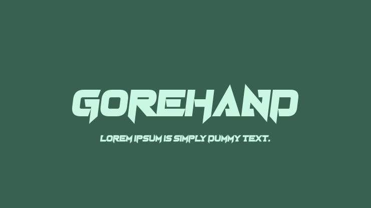 Gorehand Font Family