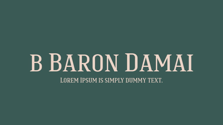 b Baron Damai Font