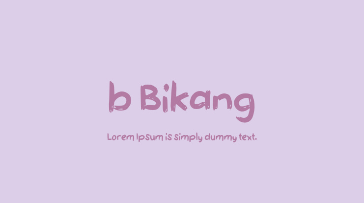 b Bikang Font