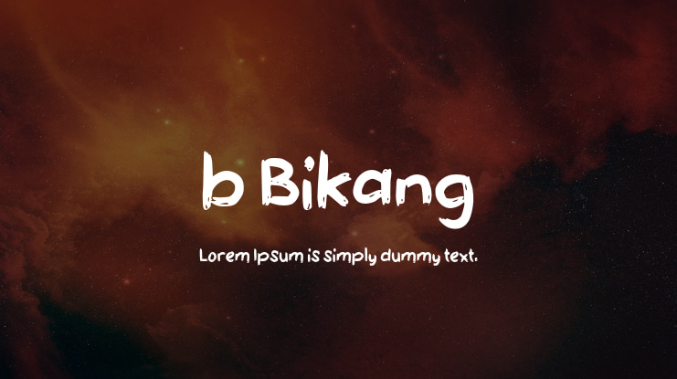 b Bikang Font