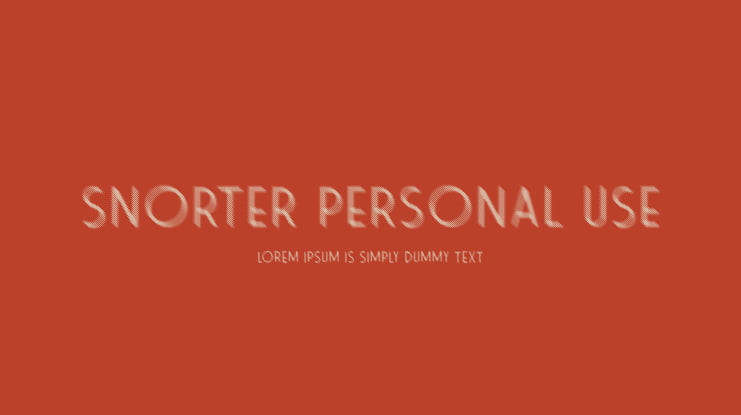 SNORTER PERSONAL USE Font