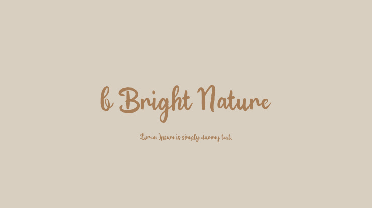 b Bright Nature Font