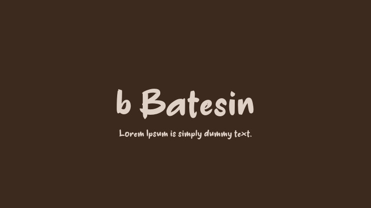 b Batesin Font