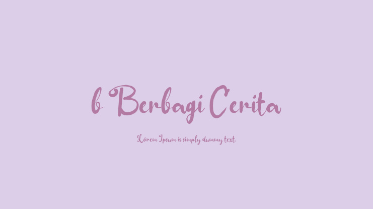 b Berbagi Cerita Font