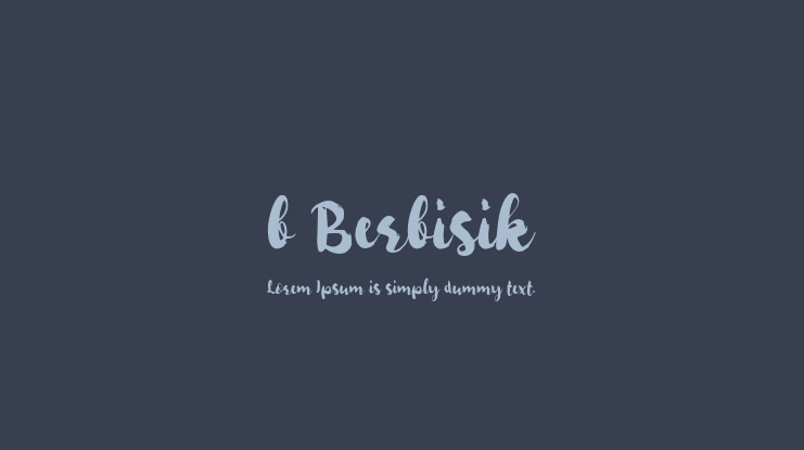 b Berbisik Font