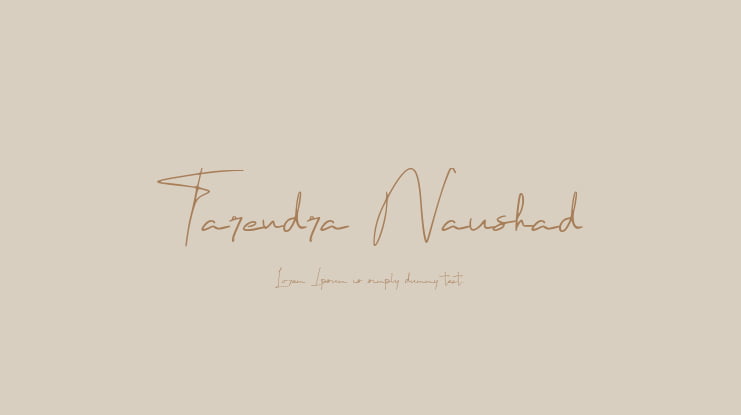 Tarendra Naushad Font