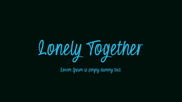 Lonely Together Font