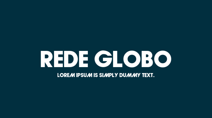 Rede Globo Font Family