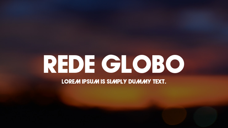 Rede Globo Font Family