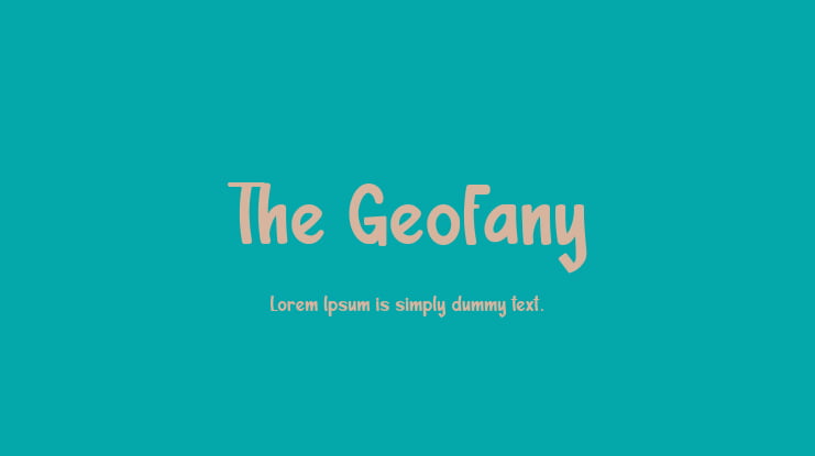 The Geofany Font