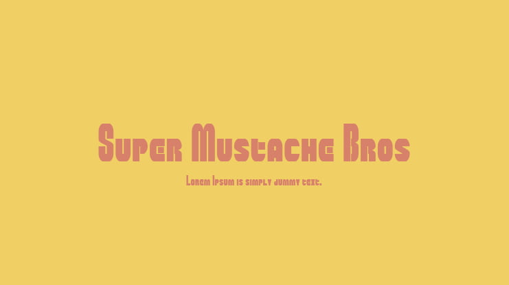 Super Mustache Bros Font