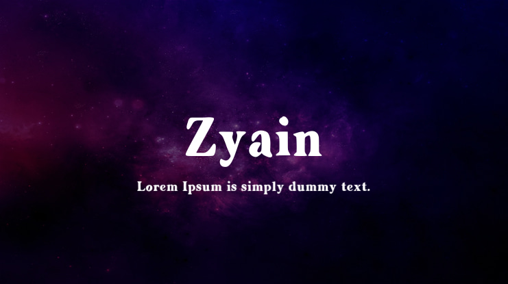 Zyain Font