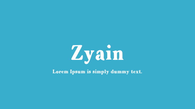 Zyain Font