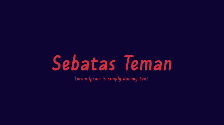 Sebatas Teman Font