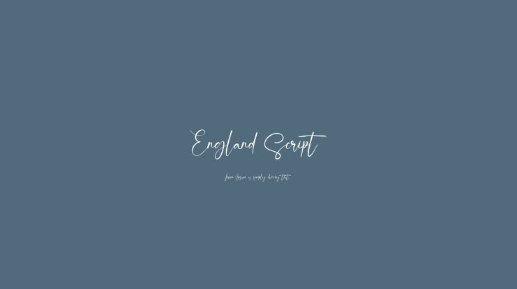 England Script Font