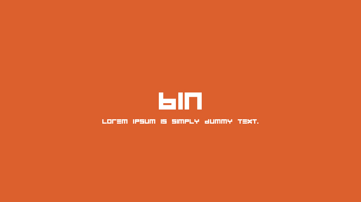 Bin Font Family
