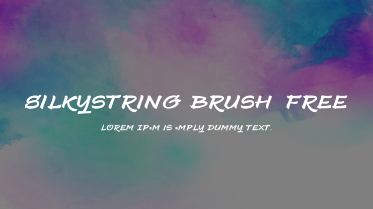 Silkystring Brush  FREE Font