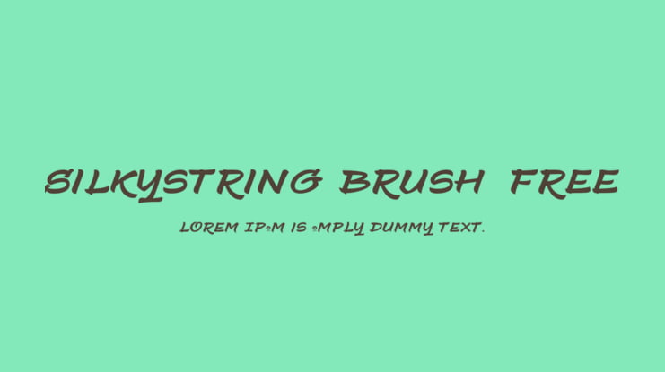 Silkystring Brush  FREE Font