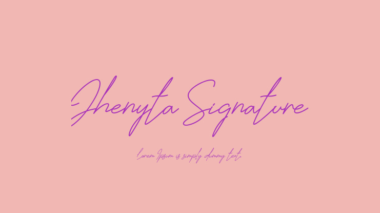 Jhenyta Signature Font