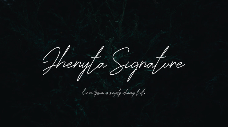 Jhenyta Signature Font