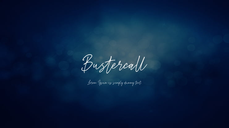 Bustercall Font