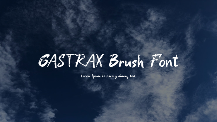 GASTRAX Brush Font