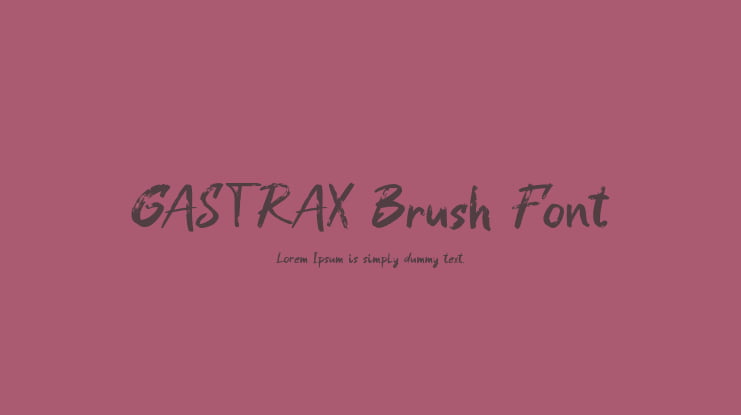 GASTRAX Brush Font