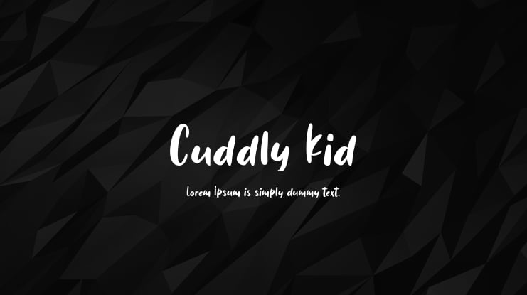 Cuddly Kid Font
