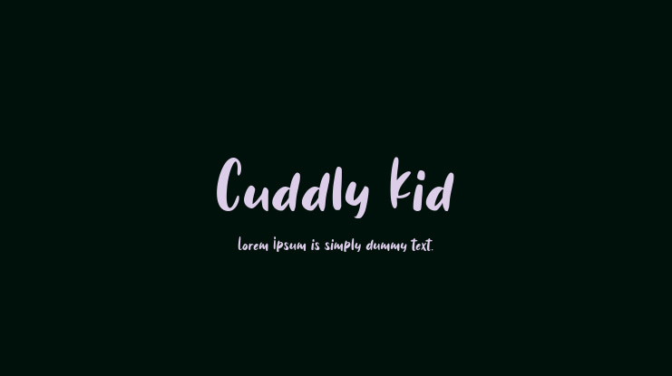 Cuddly Kid Font