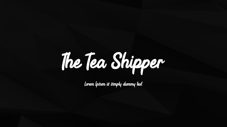 The Tea Shipper Font