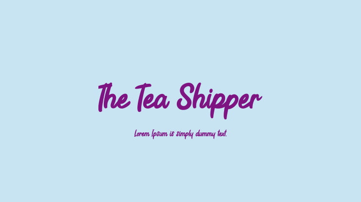 The Tea Shipper Font